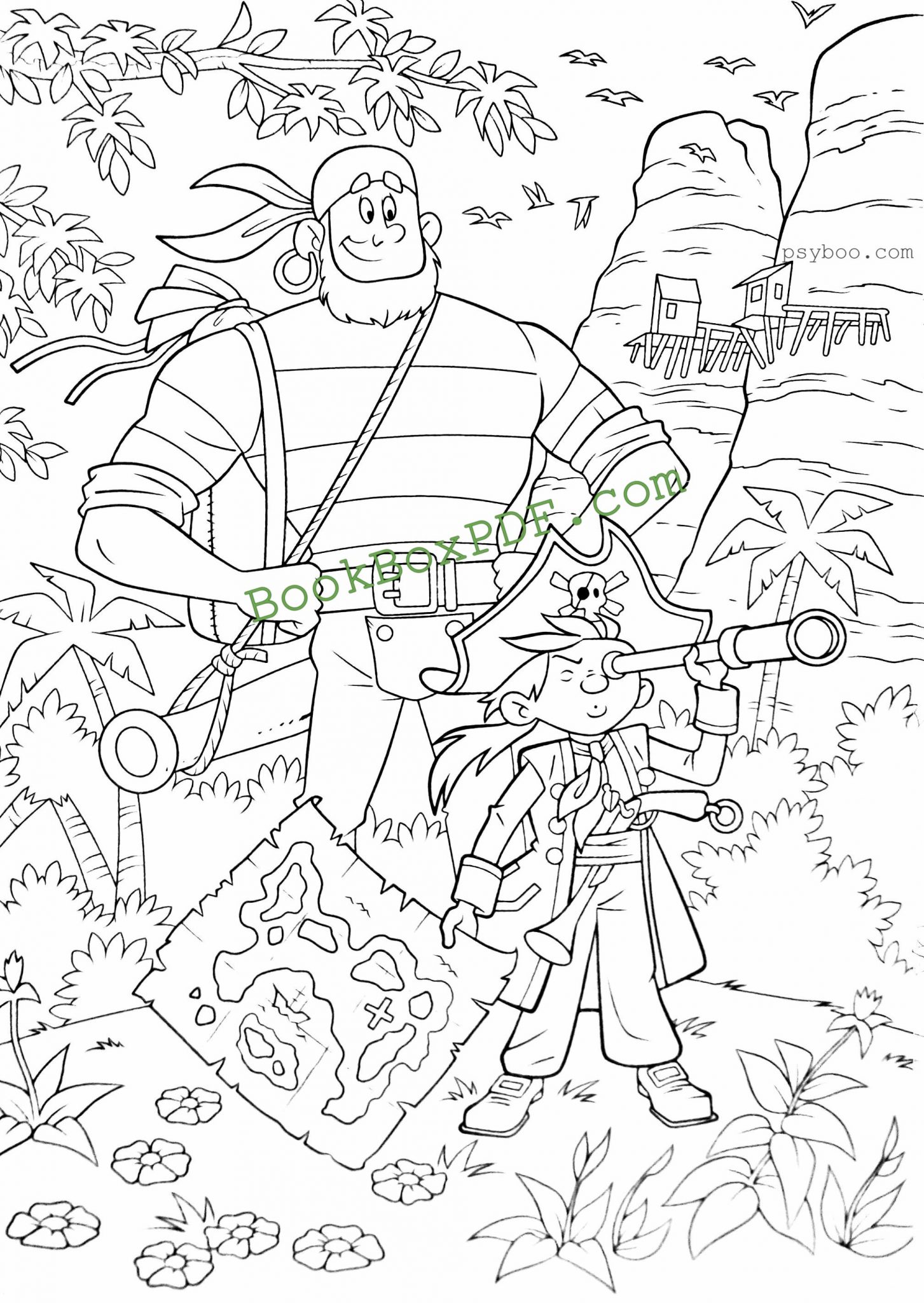 24 amazing pirates treasure map pirate ship coloring pages free